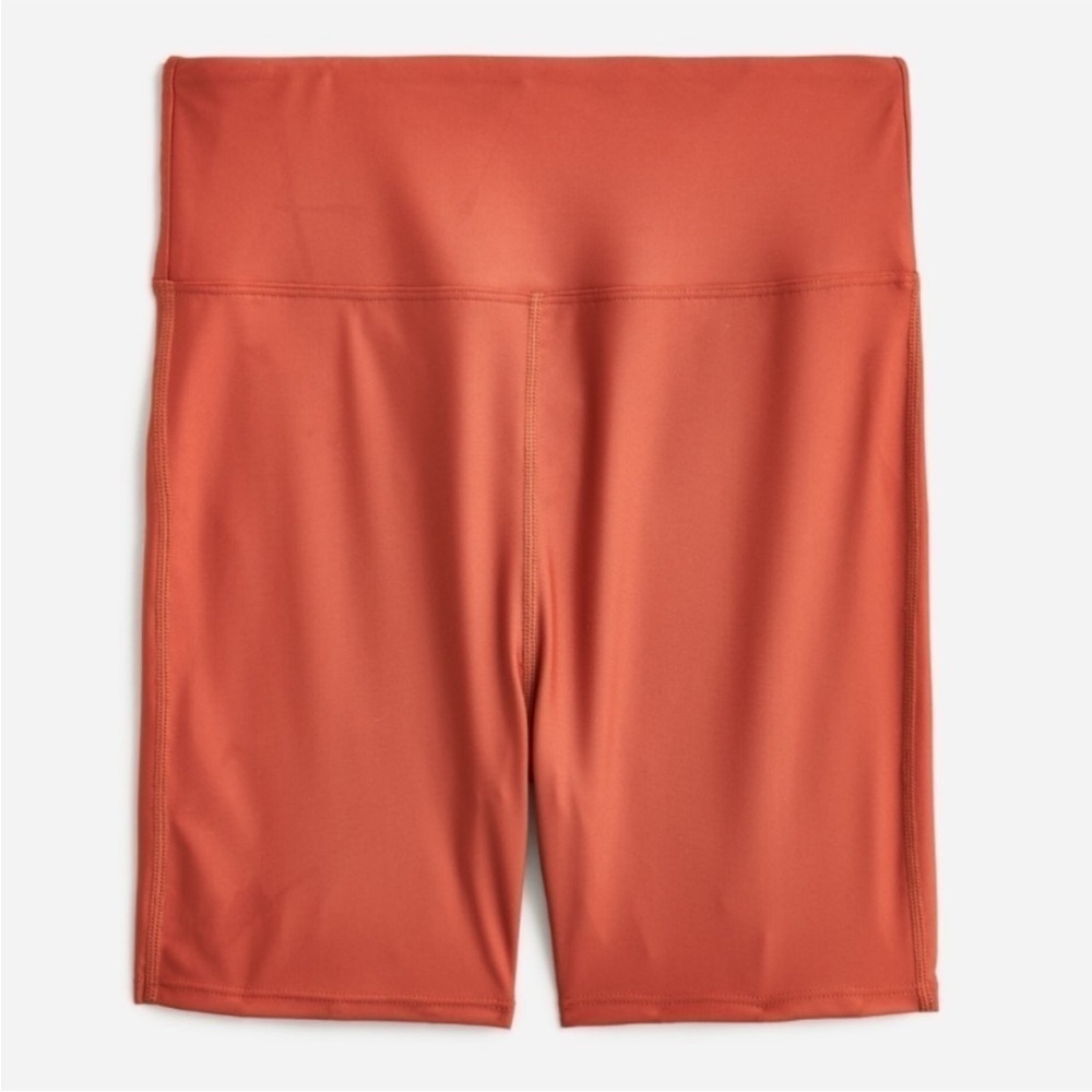 NWT J. Crew Women's Active Swim Bike Shorts Rust High Rise BC991